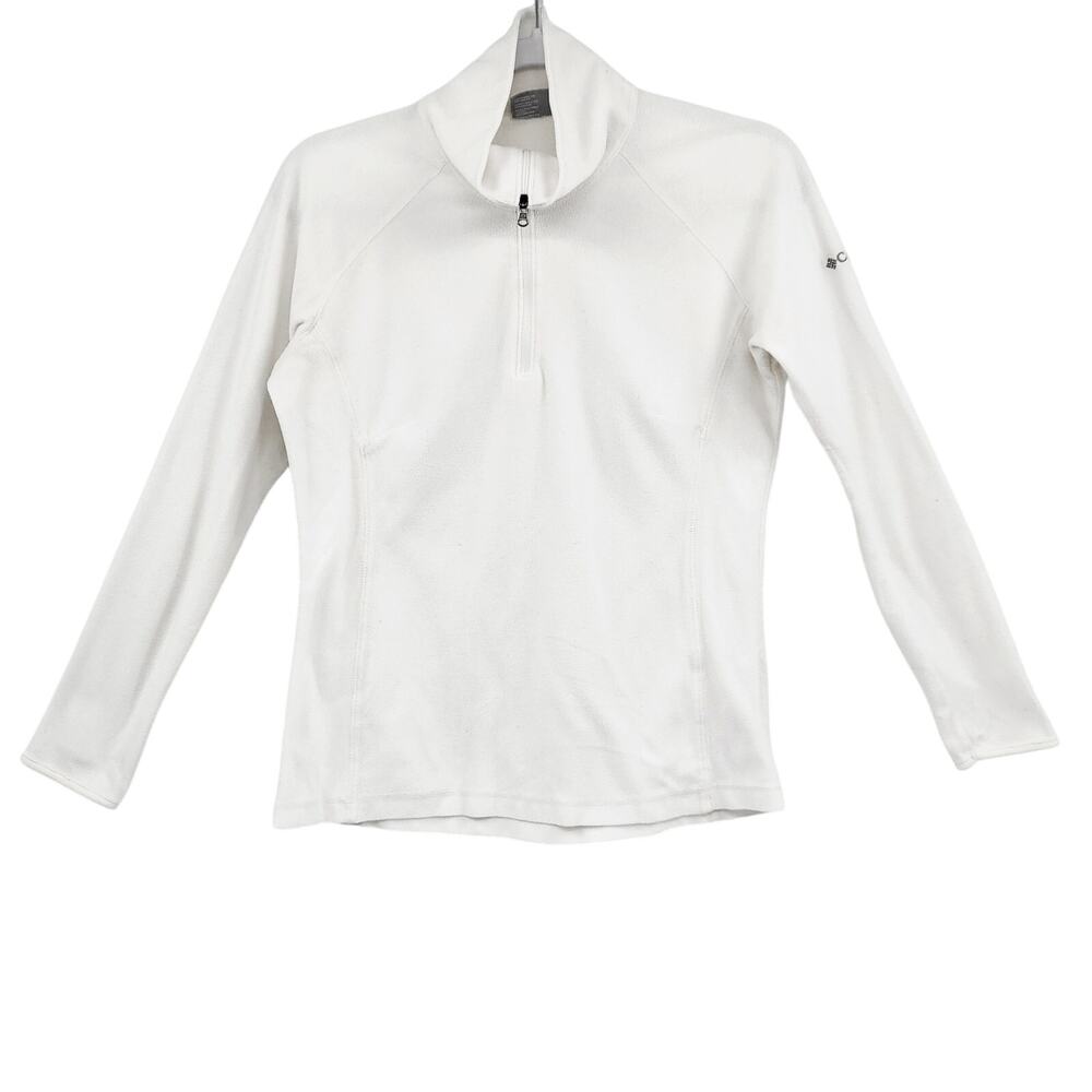 Columbia Glacial IV Half Zip Sea Salt White High Collar Fleece Sweater Womens S